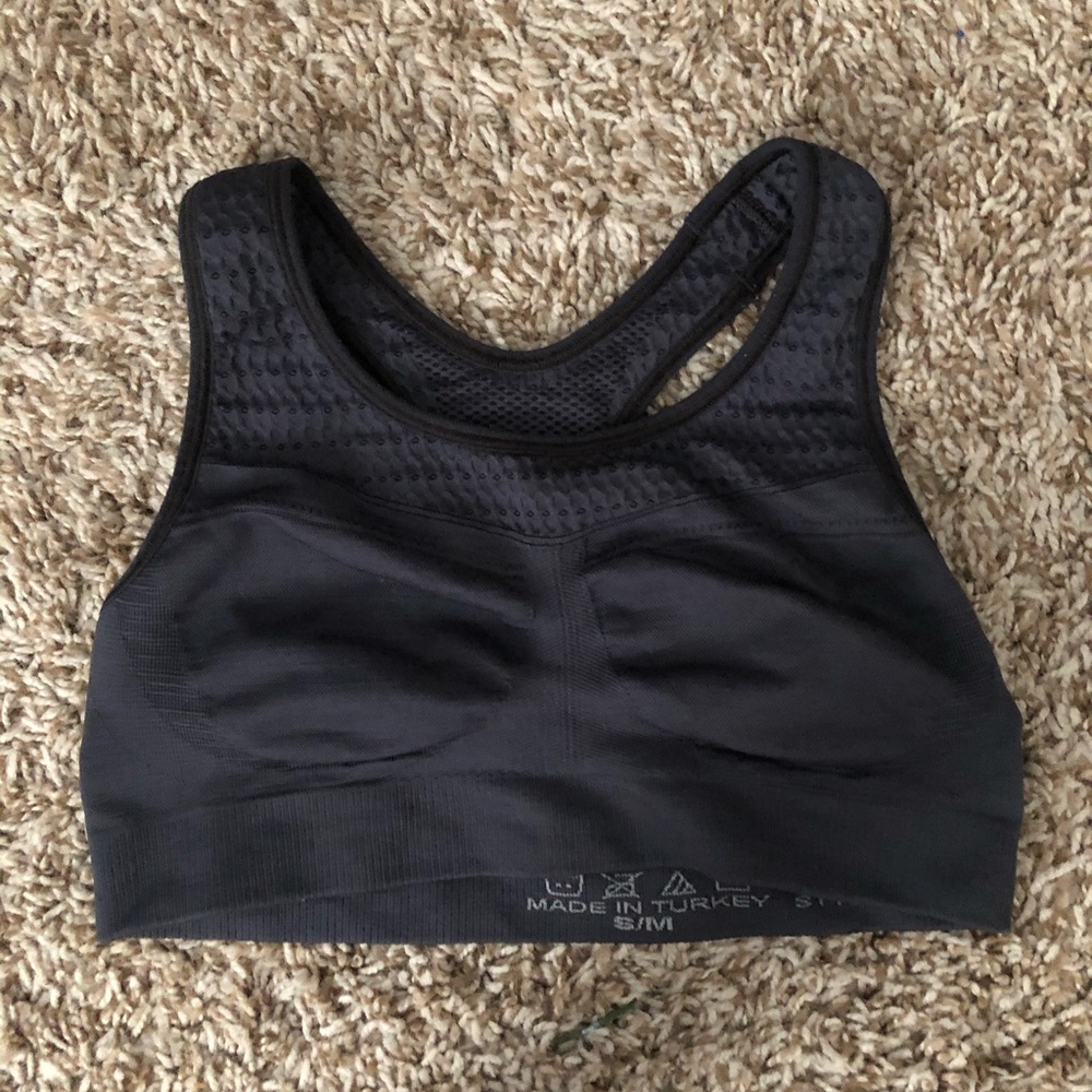 Moving comfort charcoal sports bra